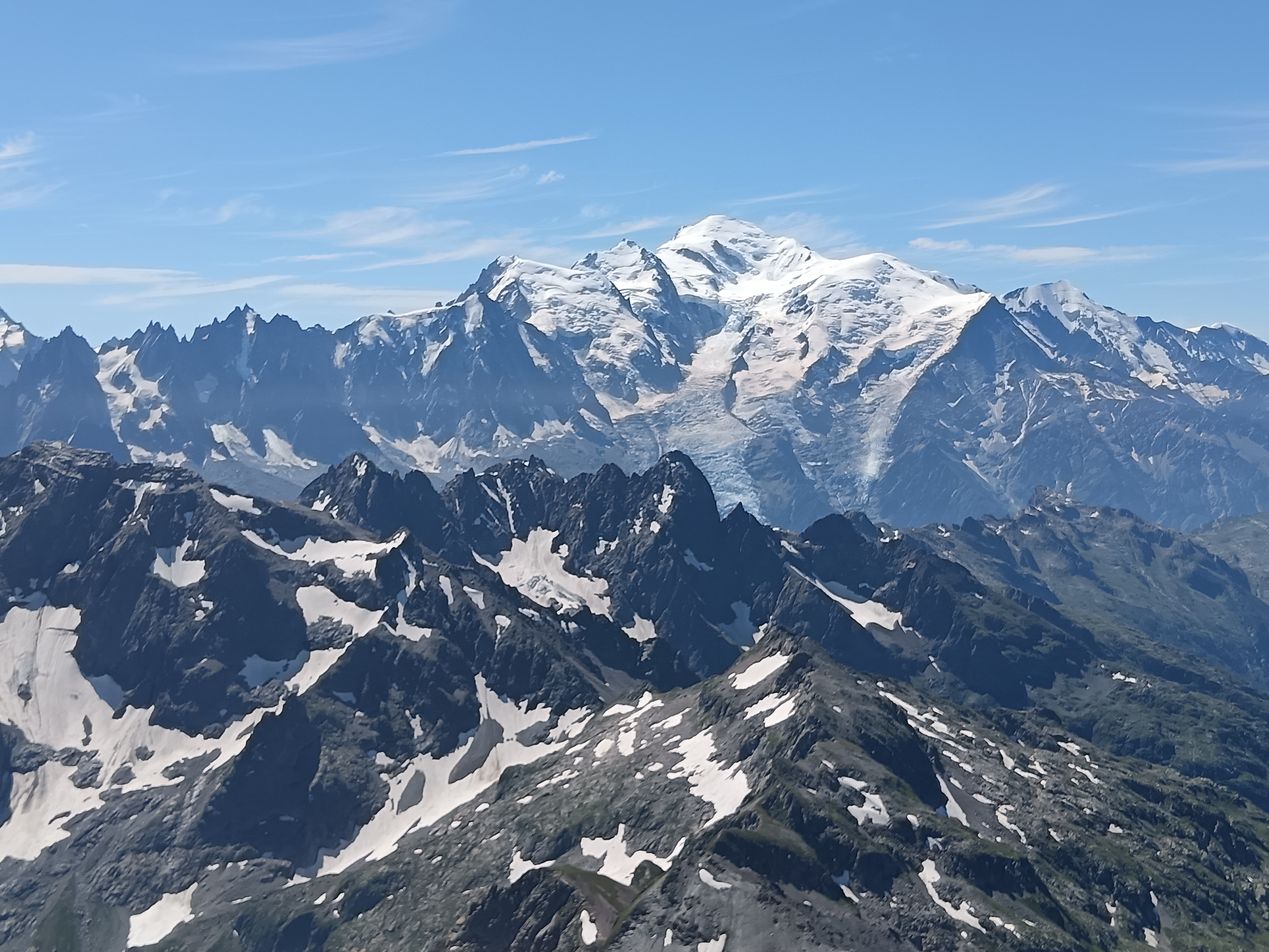 TransAlpes, deuxième jour, vue sur le mont blanc