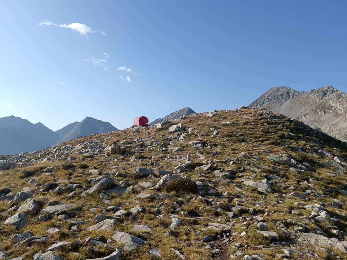 Vue sur le bivacco Guiglia